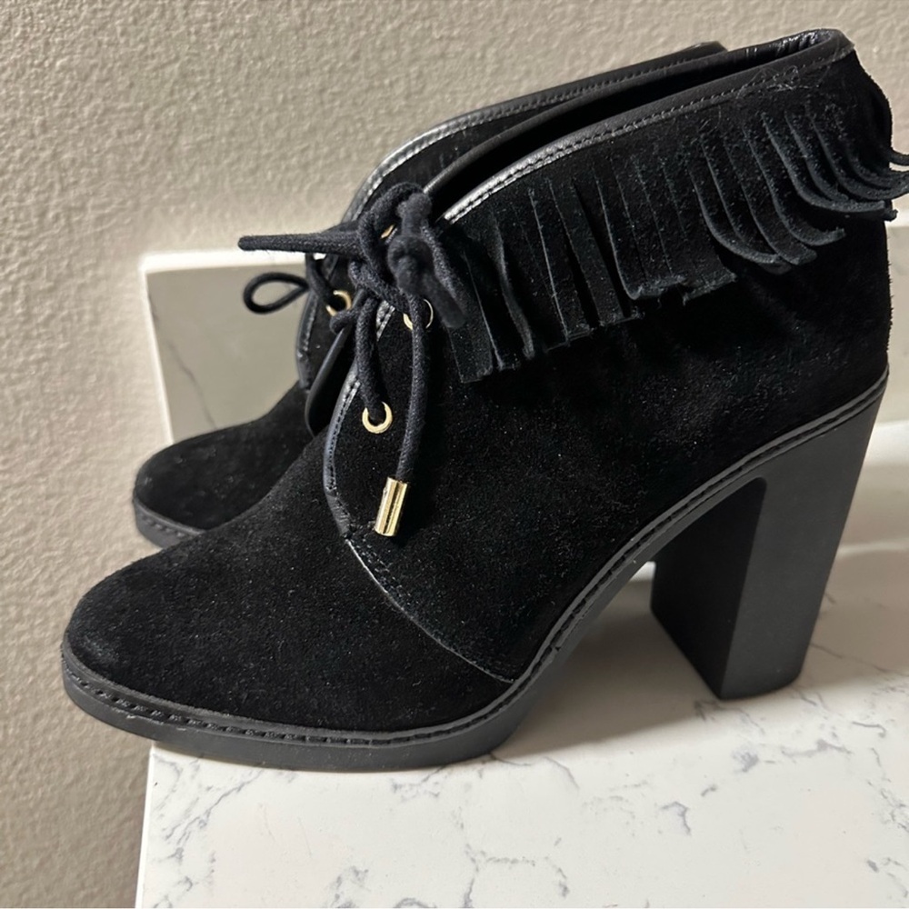Tory Burch Black Lace Up Boots